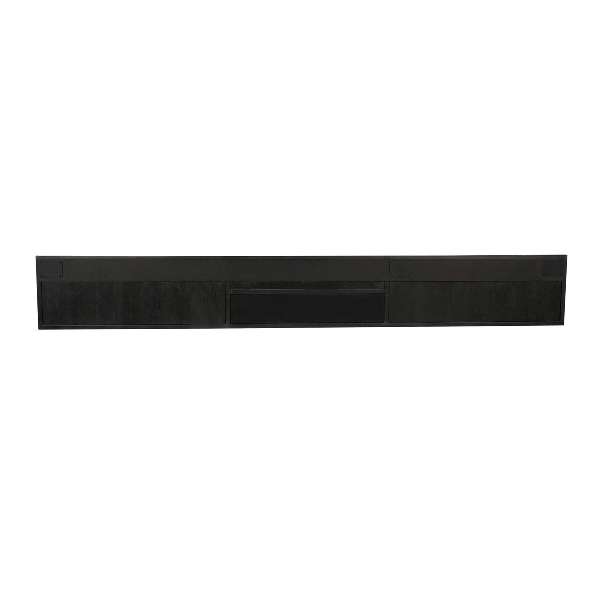 Meuble TV noir suspendu en bois avec rangement 280 cm ALVERA noir, PIER IMPORT