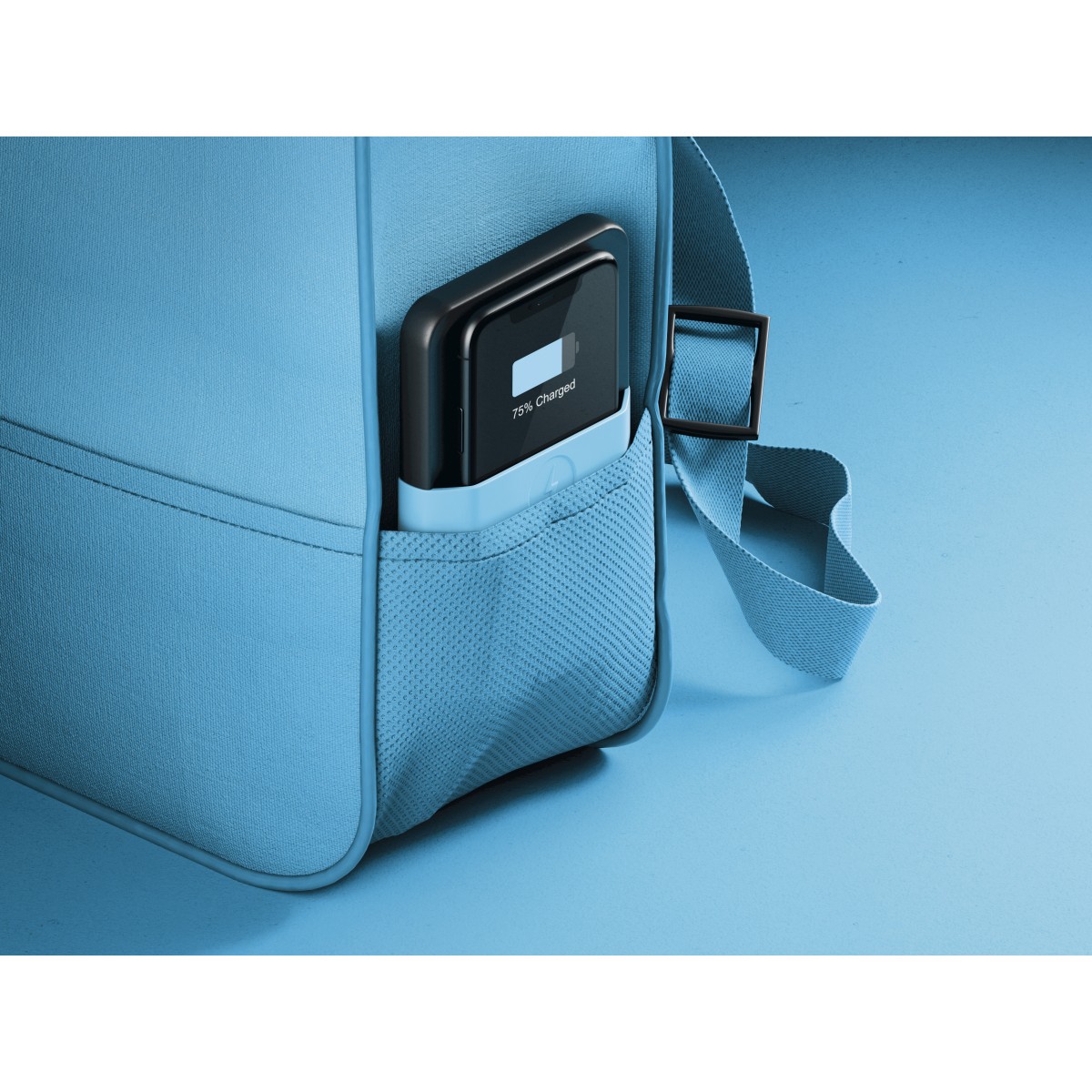 Batterie externe USB-C & charge sans-fil couleur unique, LIVOO