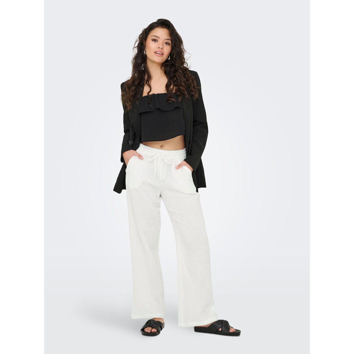 Pantalon À Jambe Large cloud dancer, JDY