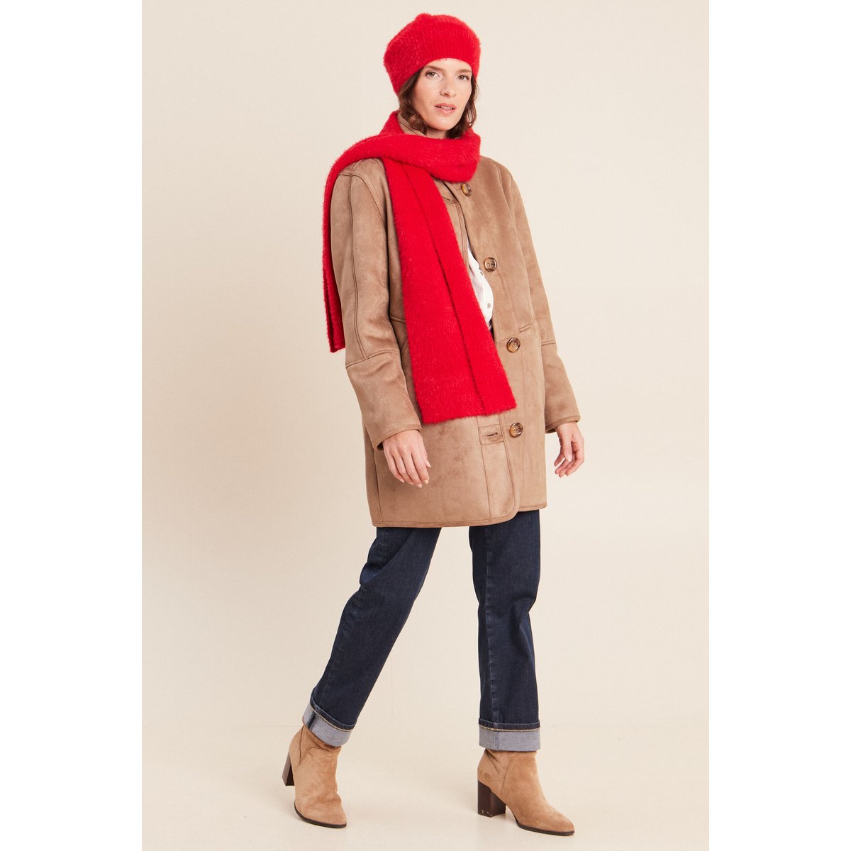 Manteau col montant sable, BREAL