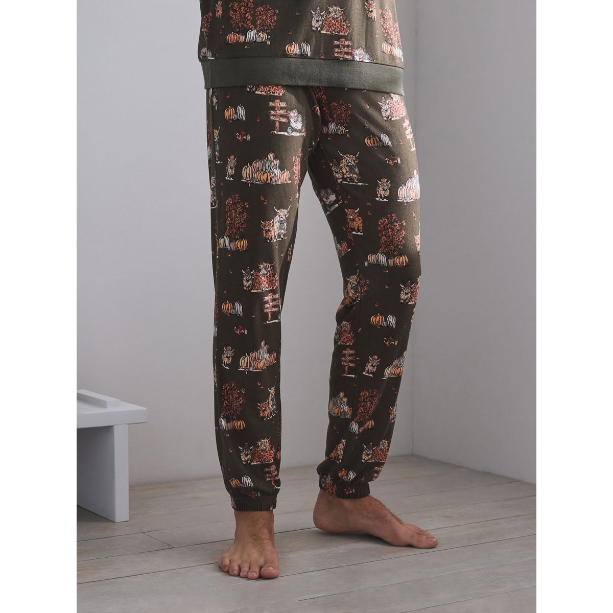 Pyjama en jersey halloween collection famille vert kaki, NEXT