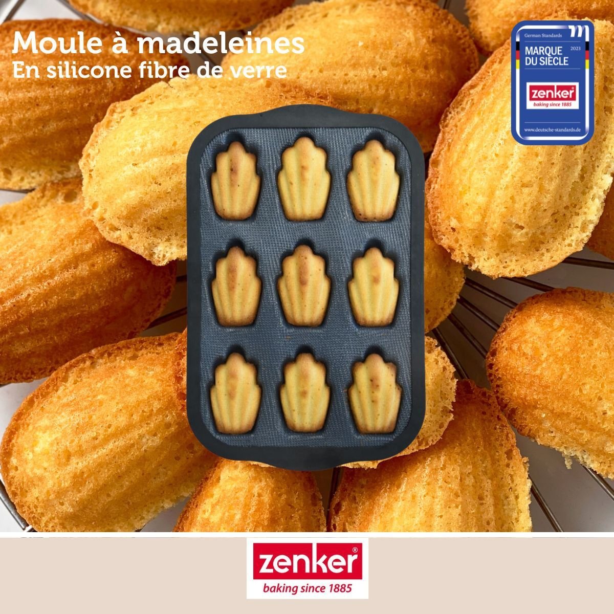 Set de 4 ustensiles de pâtisserie moule SILICONE FIBRE DE VERRE noir|gris, ZENKER