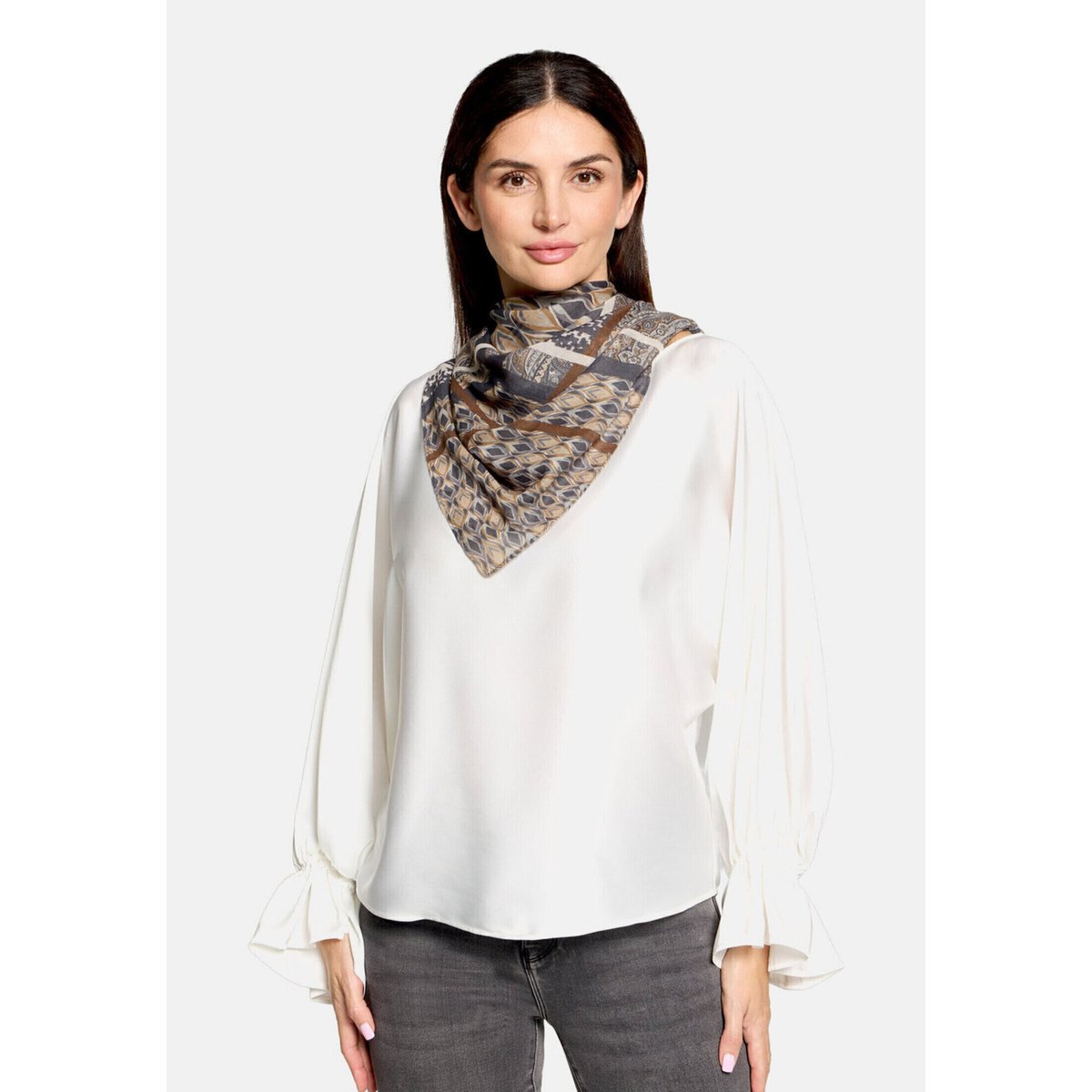 Foulard à impression gris/beige, BETTY BARCLAY