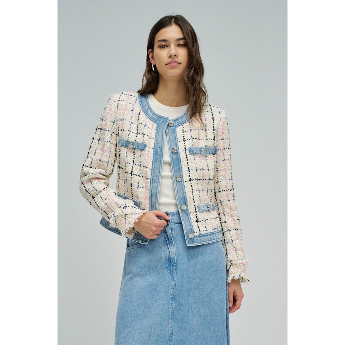 VESTE EN TWEED beige, SALSA JEANS