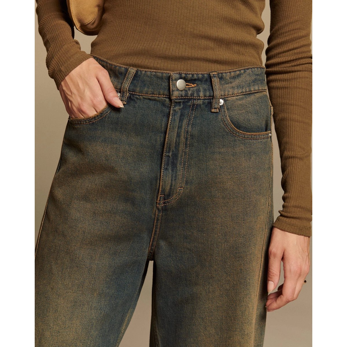 JEANS LARGE TAILLE MOYENNE DENIM CONFORT overdosed (vb 70), LABDIP