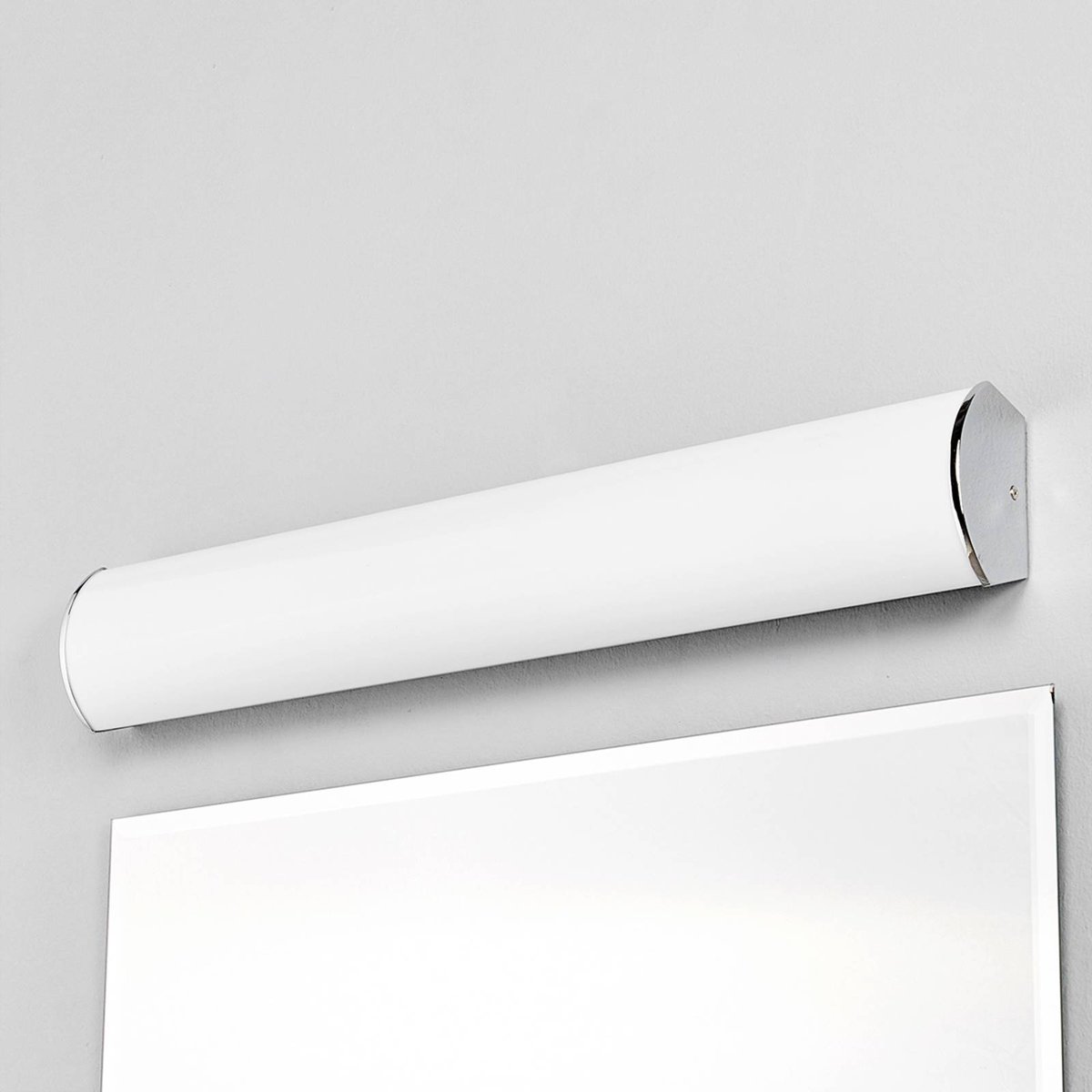 Applique en métal moderneLED, Elanur blanc satiné, chrome, LINDBY
