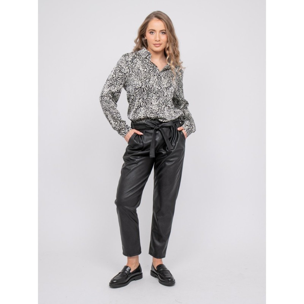 Chemise Fluide Motif Animalier Noir Et Blanc Ophir noir, DONA LISA