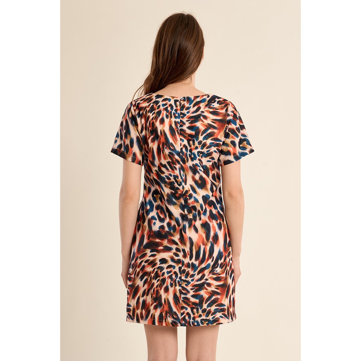 Robe courte et droite, imprimée orange romy, MOLLY BRACKEN