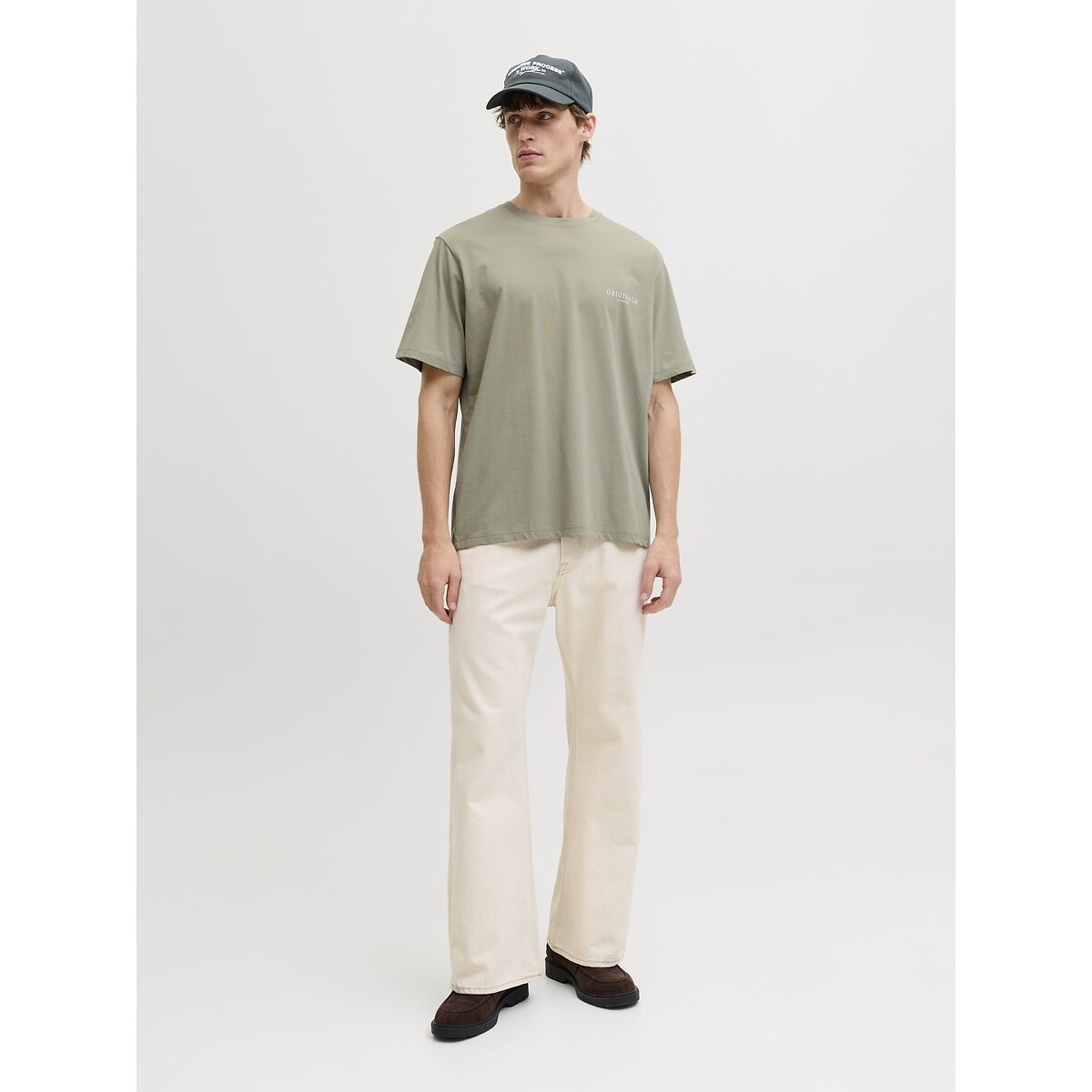 T-shirt manches courtes vert kaki, JACK & JONES