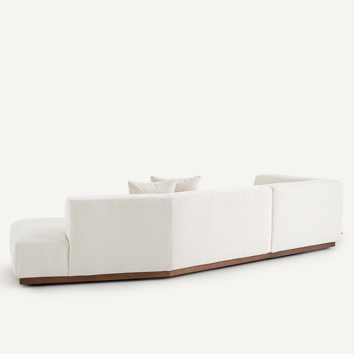 Canapé d'angle gauche ouvert velours chenille, JACOPO blanc, AM.PM
