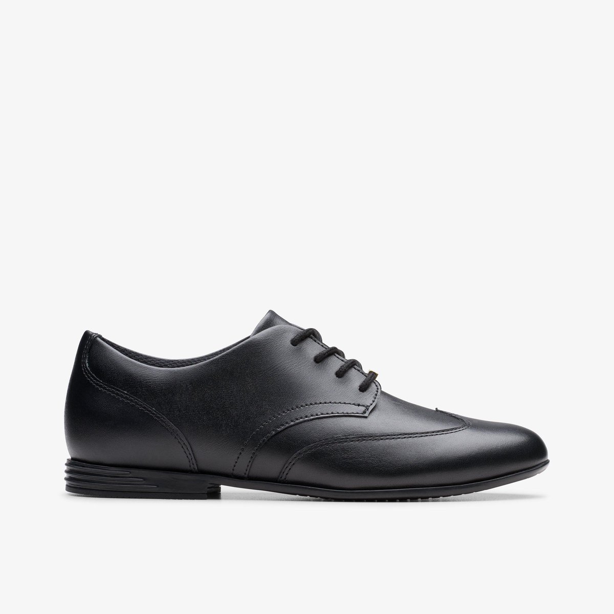 Derbies Cuir Coupe Large FINJA WING Y noir, CLARKS