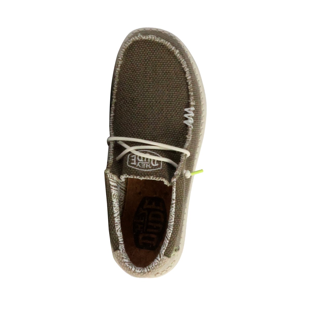 Moccassin à Lacets Wally Braided khaki clair, HEYDUDE