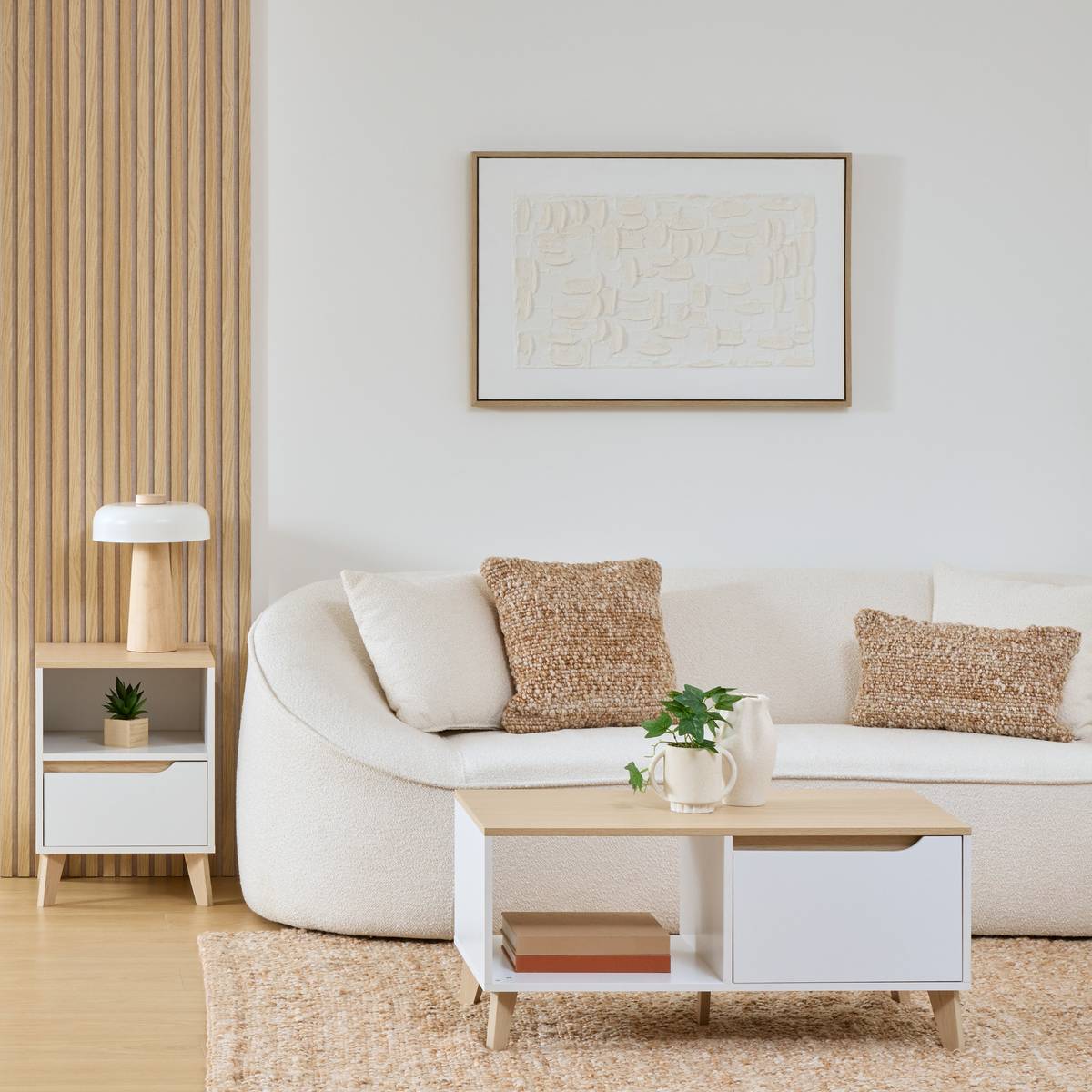 Table basse rectangulaire LUMA blanc, 5FIVE SIMPLY SMART