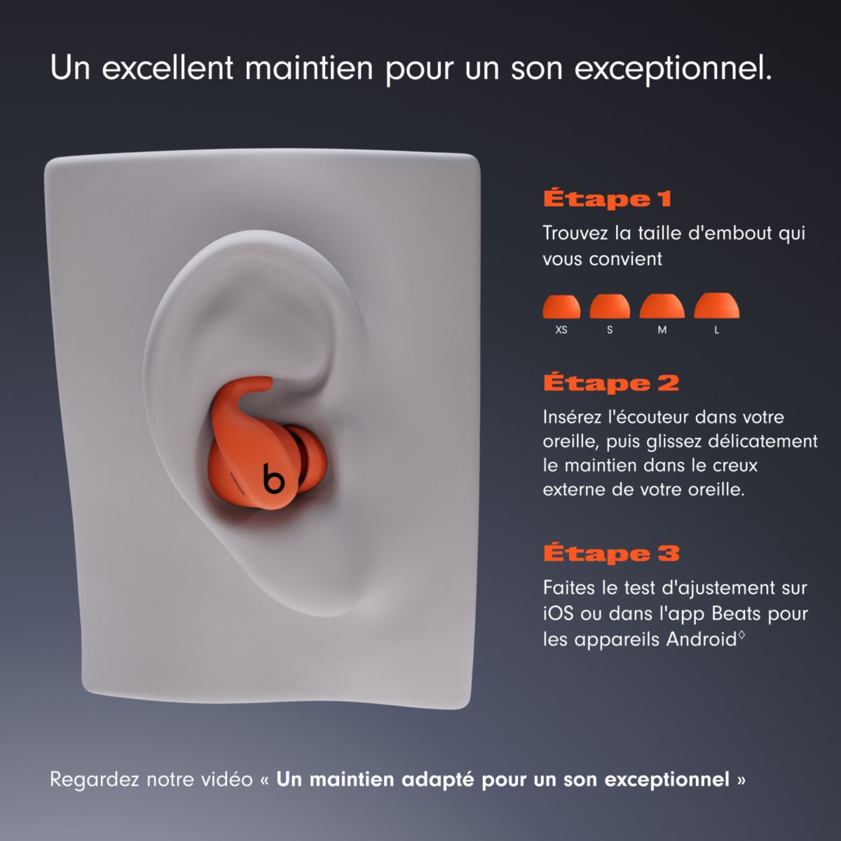 Ecouteurs sport Powerbeats Fit Orange couleur unique, BEATS BY DR,DRE