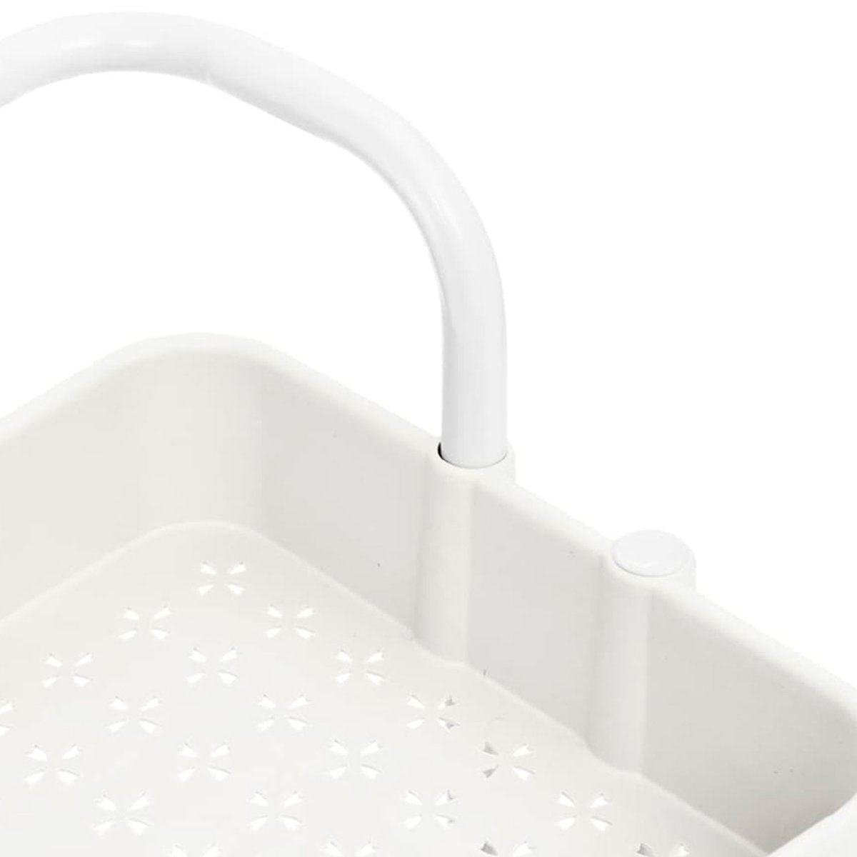 Desserte en métal et plastique blanc 42x38x84cm blanc, WADIGA