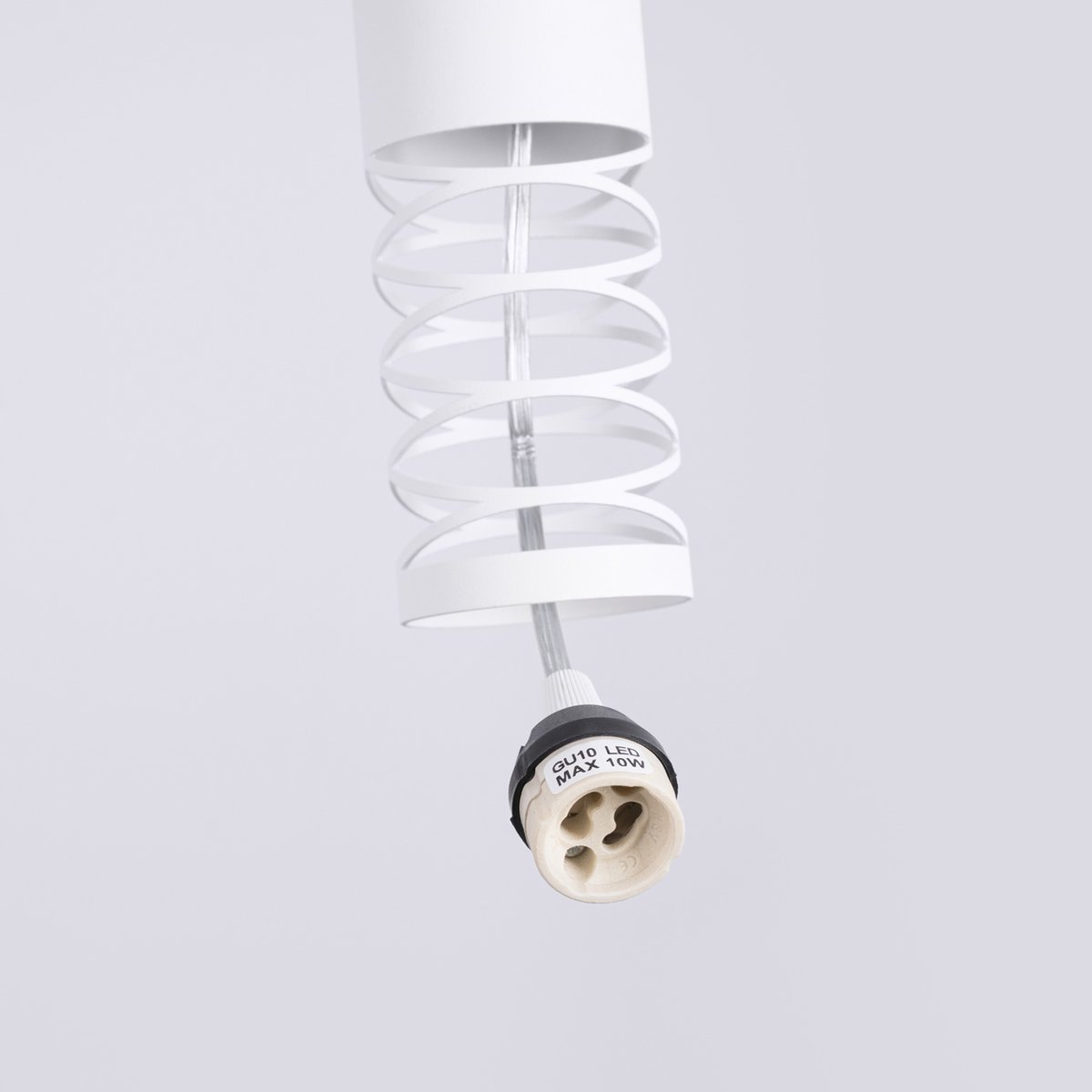 Suspension Acier Blanc GU10 1 Lami blanc, EDEN