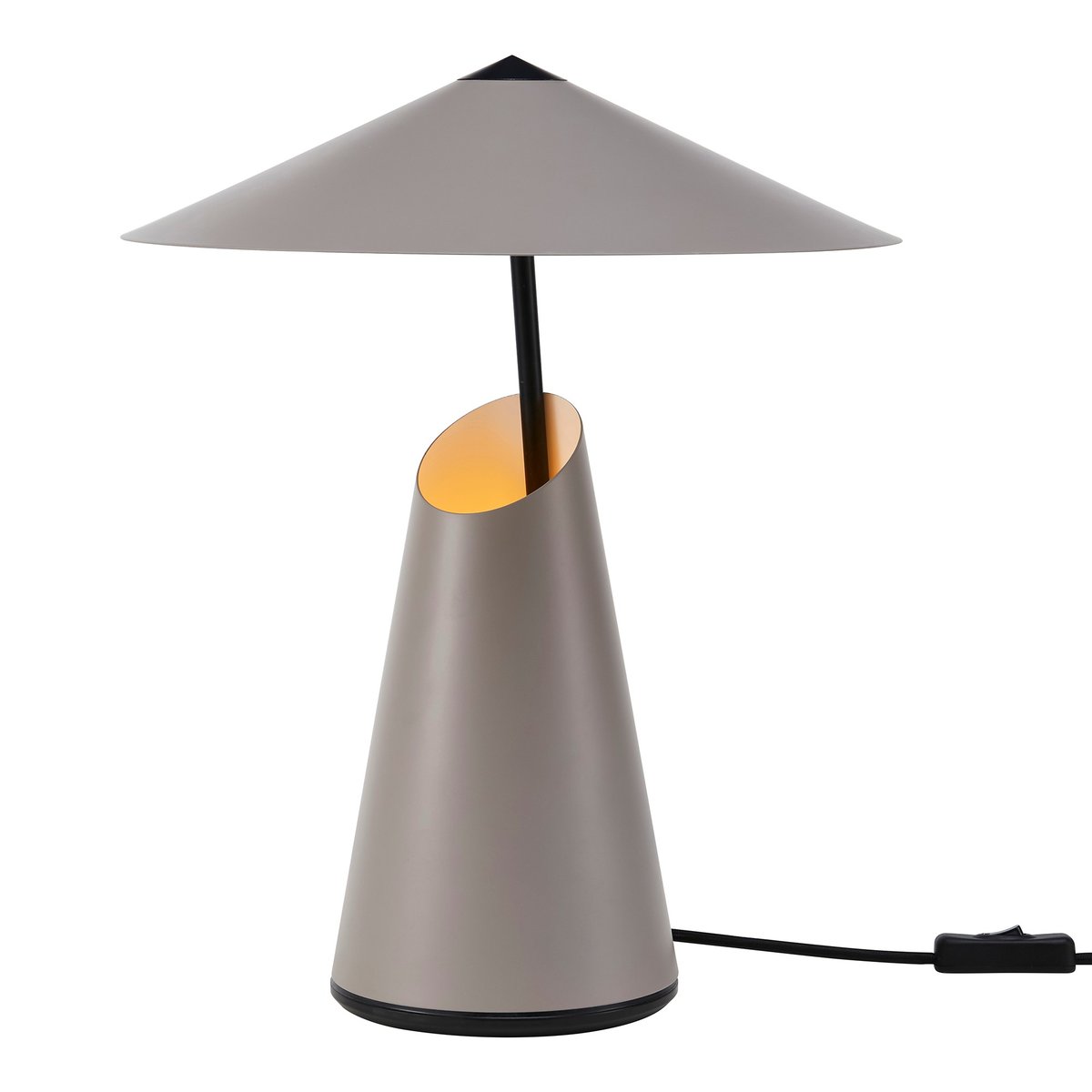 Lampe à poser abat-jour triangulaire en métal, TAIDO marron, DESIGN FOR THE PEOPLE