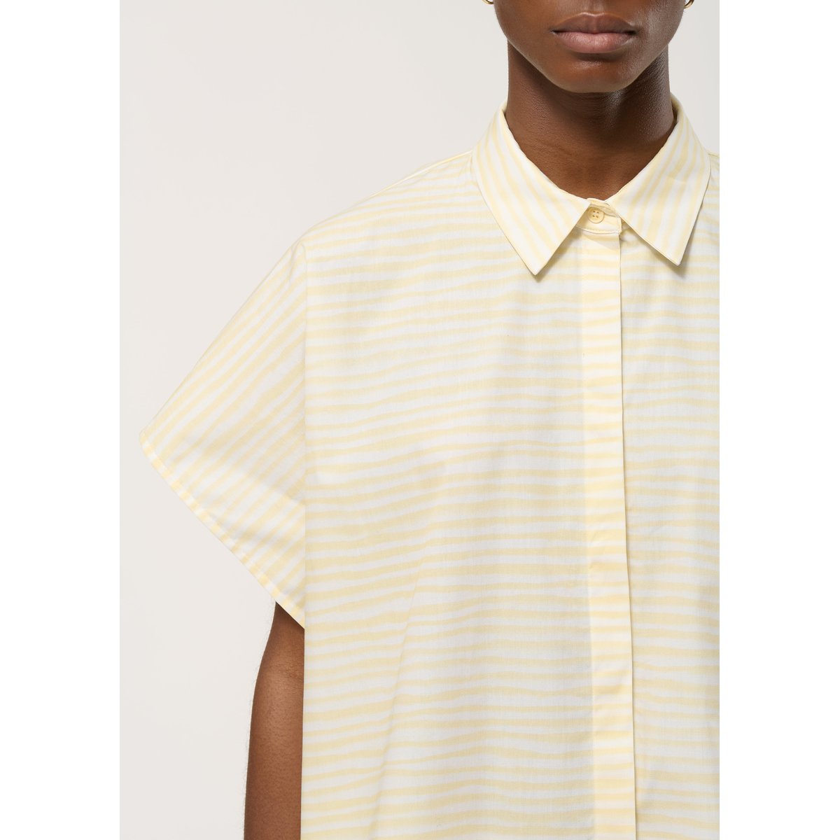 Chemise oversize à rayures colza, HUMILITY