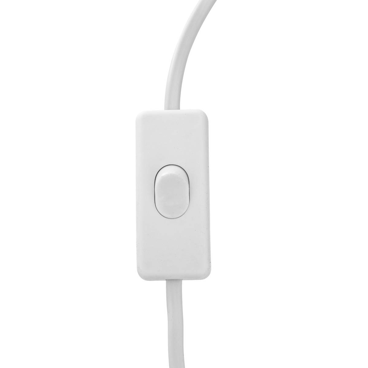 Lampe à poser en céramique abat-jour en raphia RAIA blanc, ATMOSPHERA