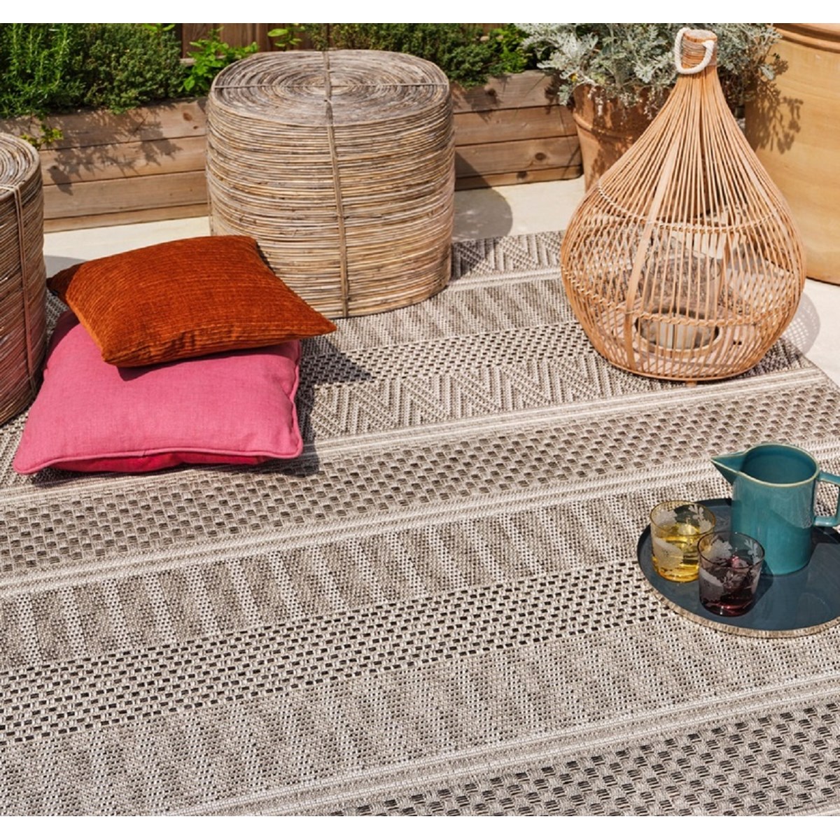 Tapis intérieur extérieur VARA gris, NOVATREND
