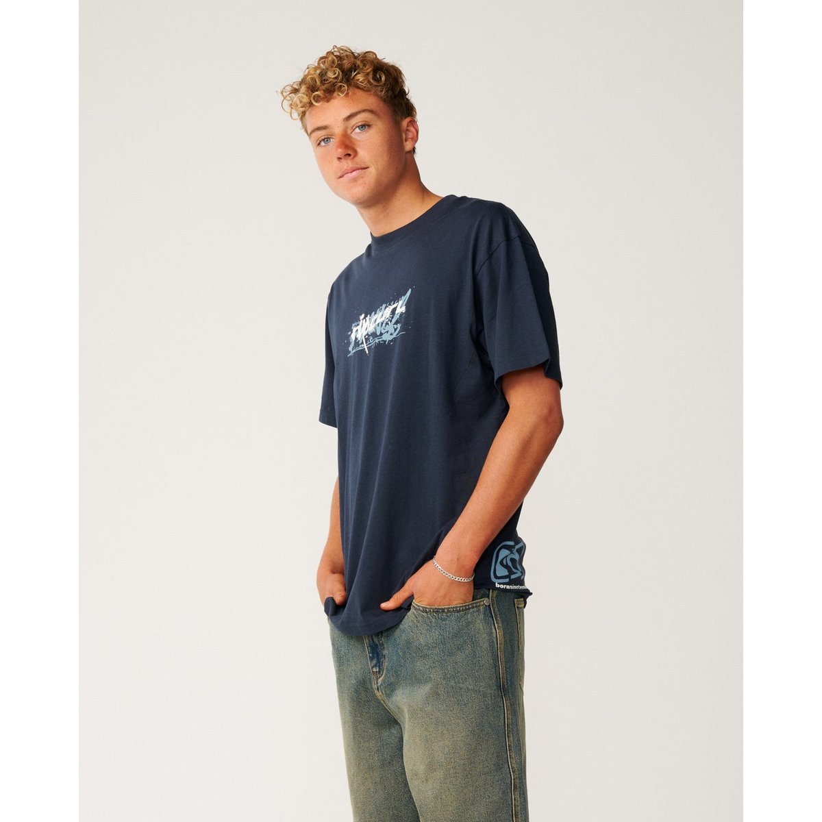 T-shirt Loose ARCHIVE Mashup bleu marine foncé, RIP CURL