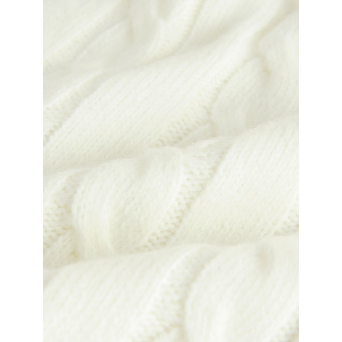 Pull ras du cou en maille torsadée à rayures blanc écru, NEXT