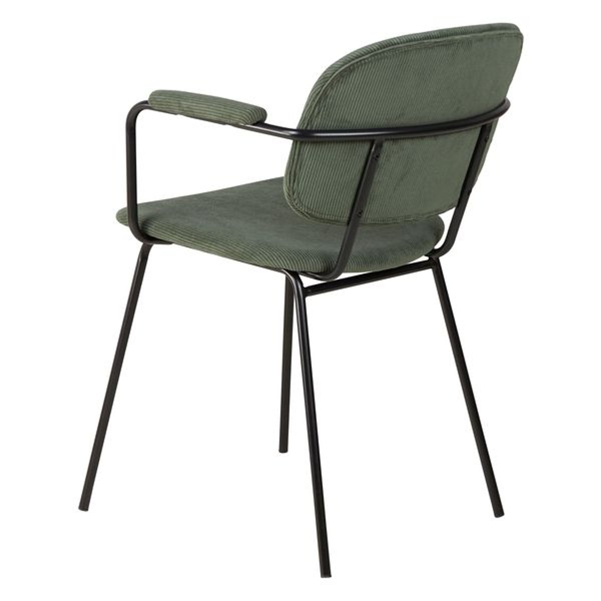 Fauteuil tissu effet daim vert sapin, ZAGO