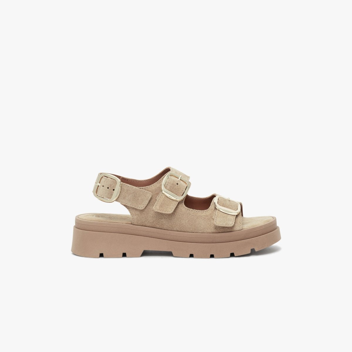 Sandale Plate en cuir JULIETA beige, BOCAGE