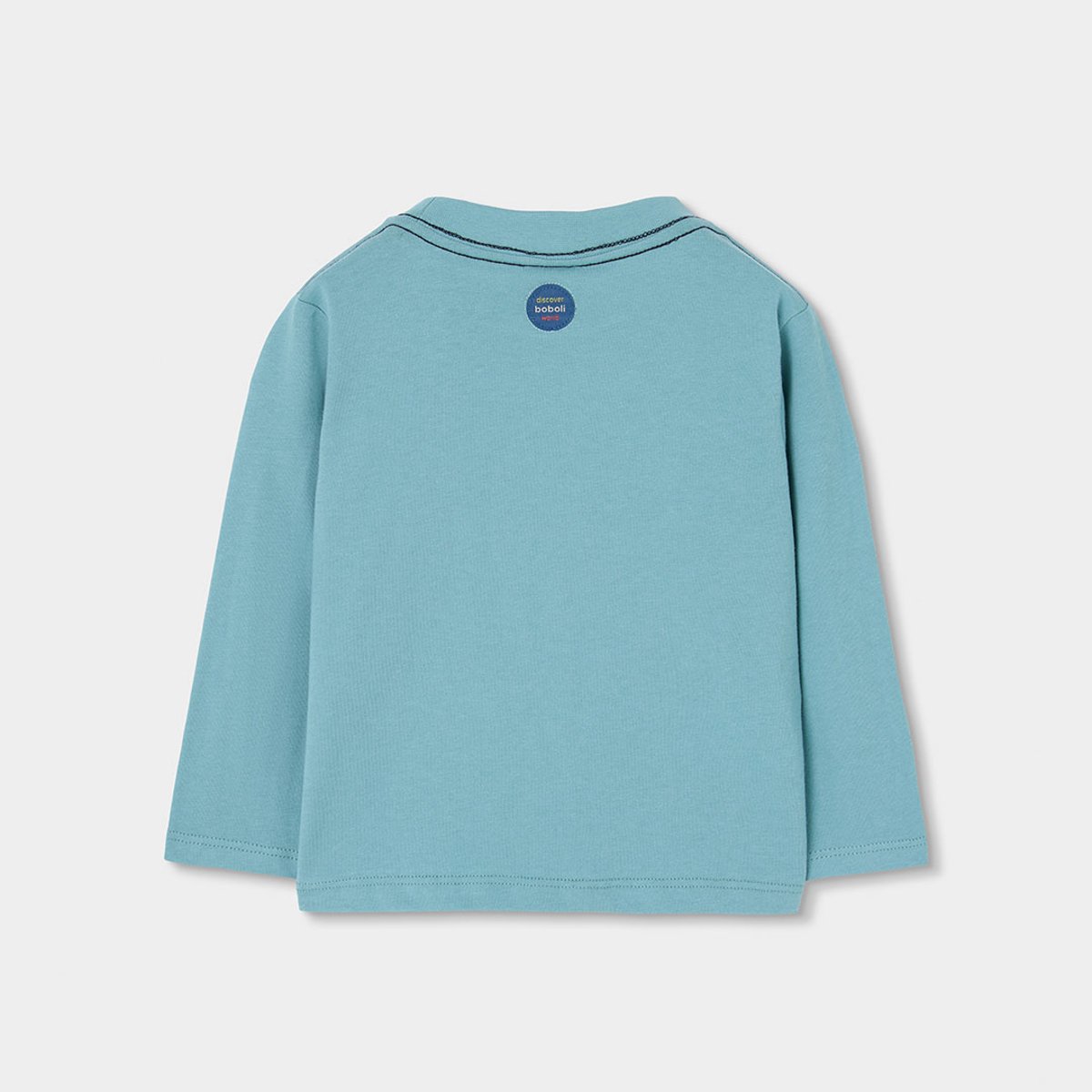 T-shirt garçon maille imprimé ours vert, BOBOLI
