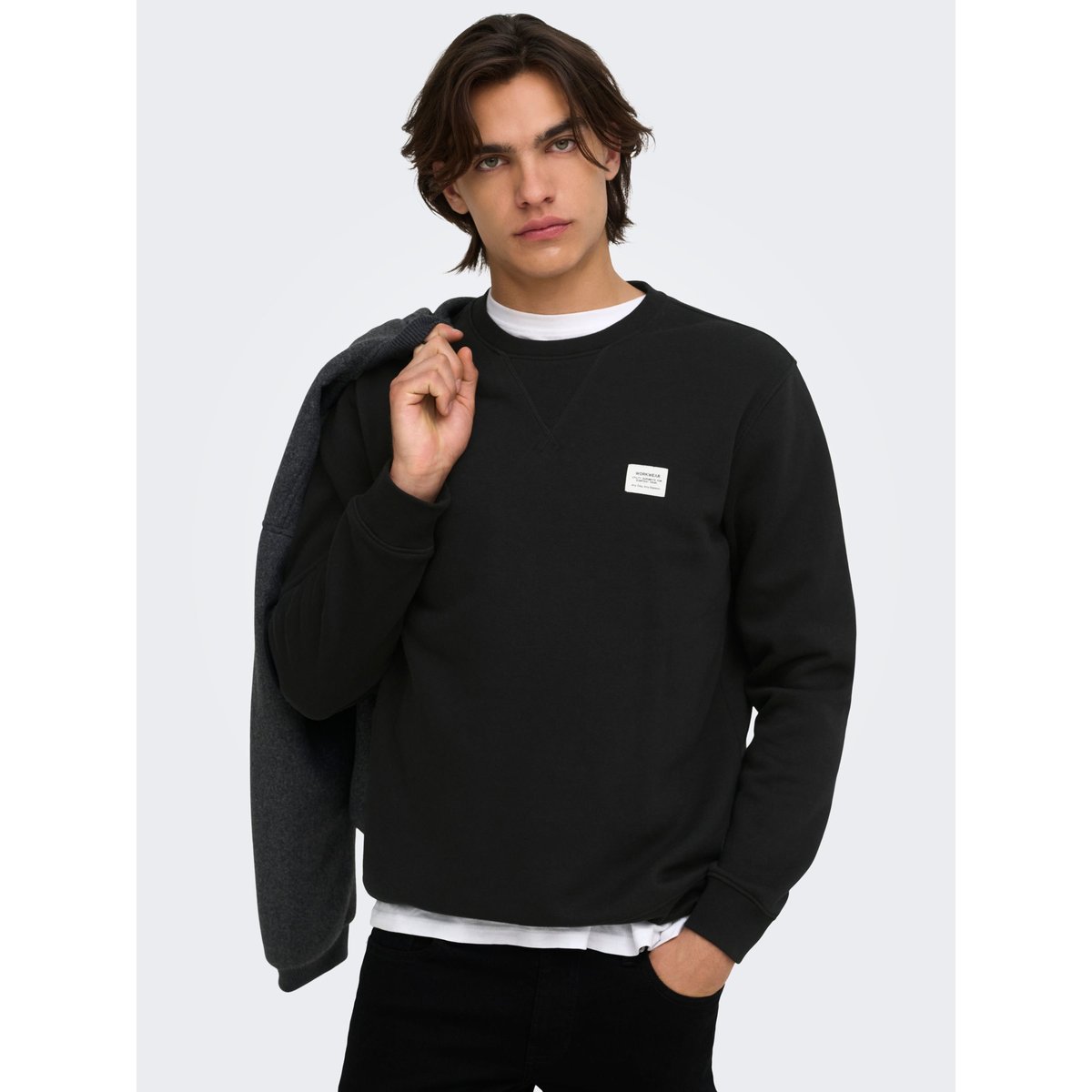 Sweat-Shirt noire - black, ONLY & SONS