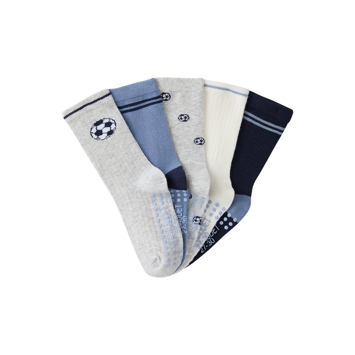 Lot de 5 chaussettes gris chiné, VERTBAUDET