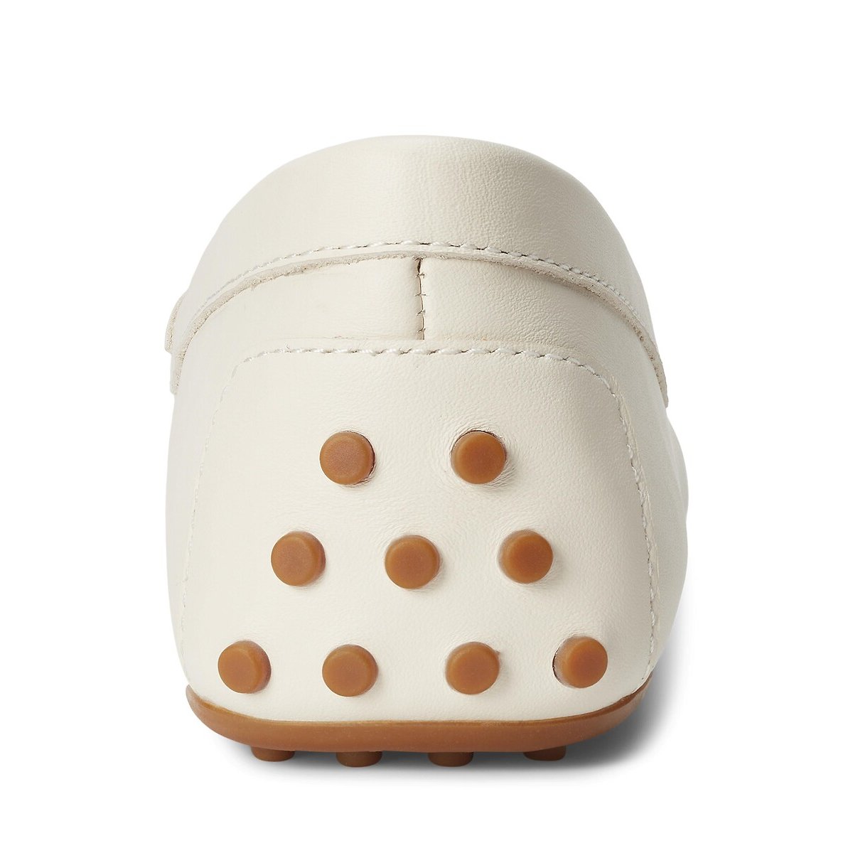 Mocassins em pele Barnsburry branco, LAUREN RALPH LAUREN