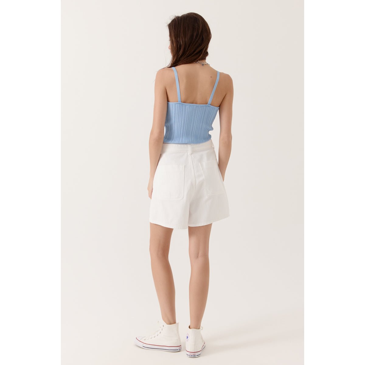 Short taille haute coupe droite Joliane white, ARTLOVE