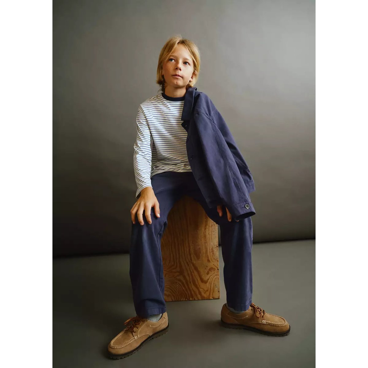 Pantalon cargo coton regular-fit bleu marine, MANGO KIDS