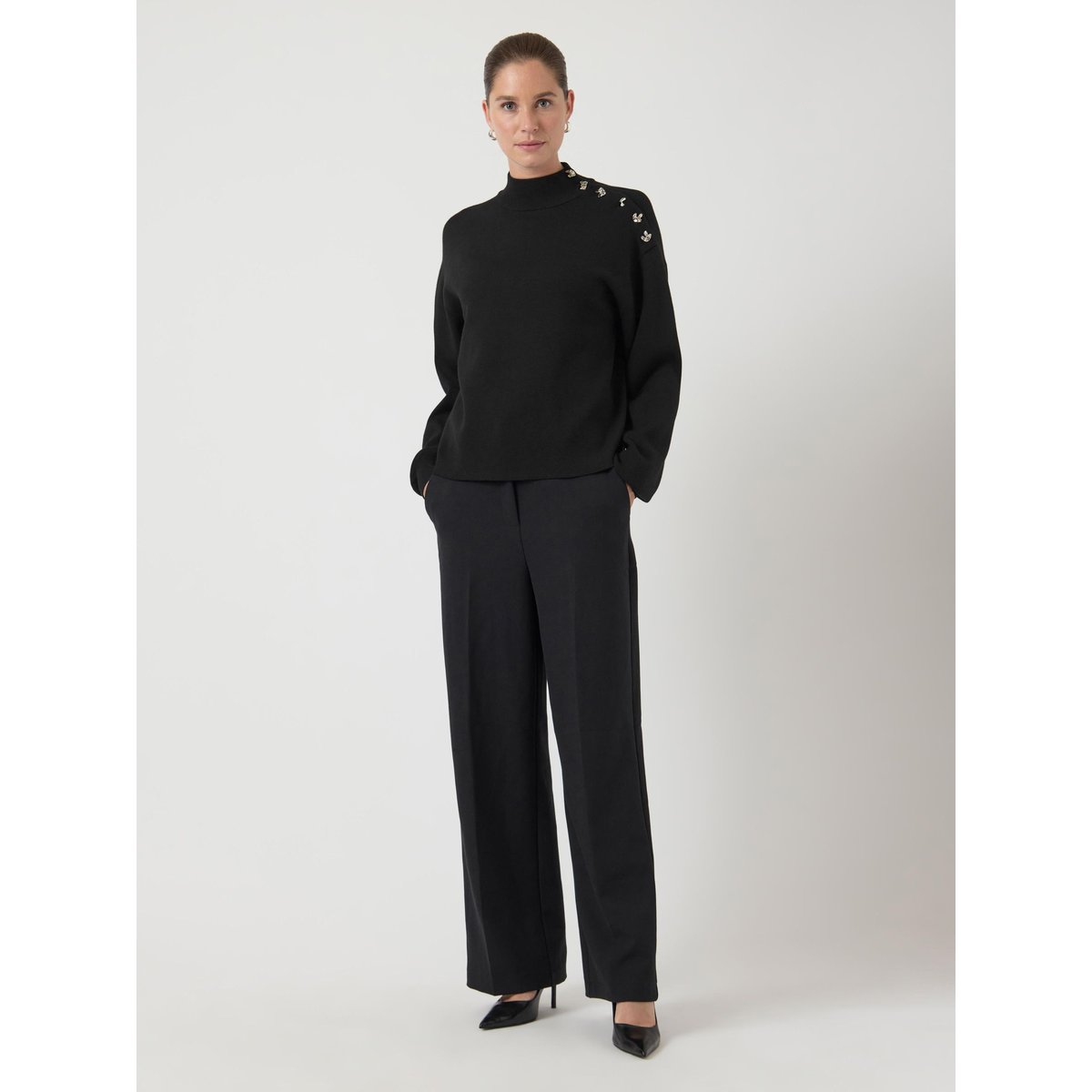 Pull En Maille noir - black, YAS