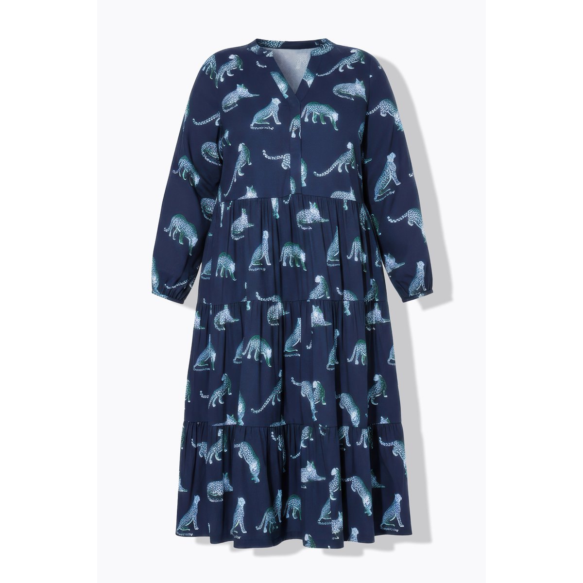 Robe maxi avec volants marine, STUDIO UNTOLD
