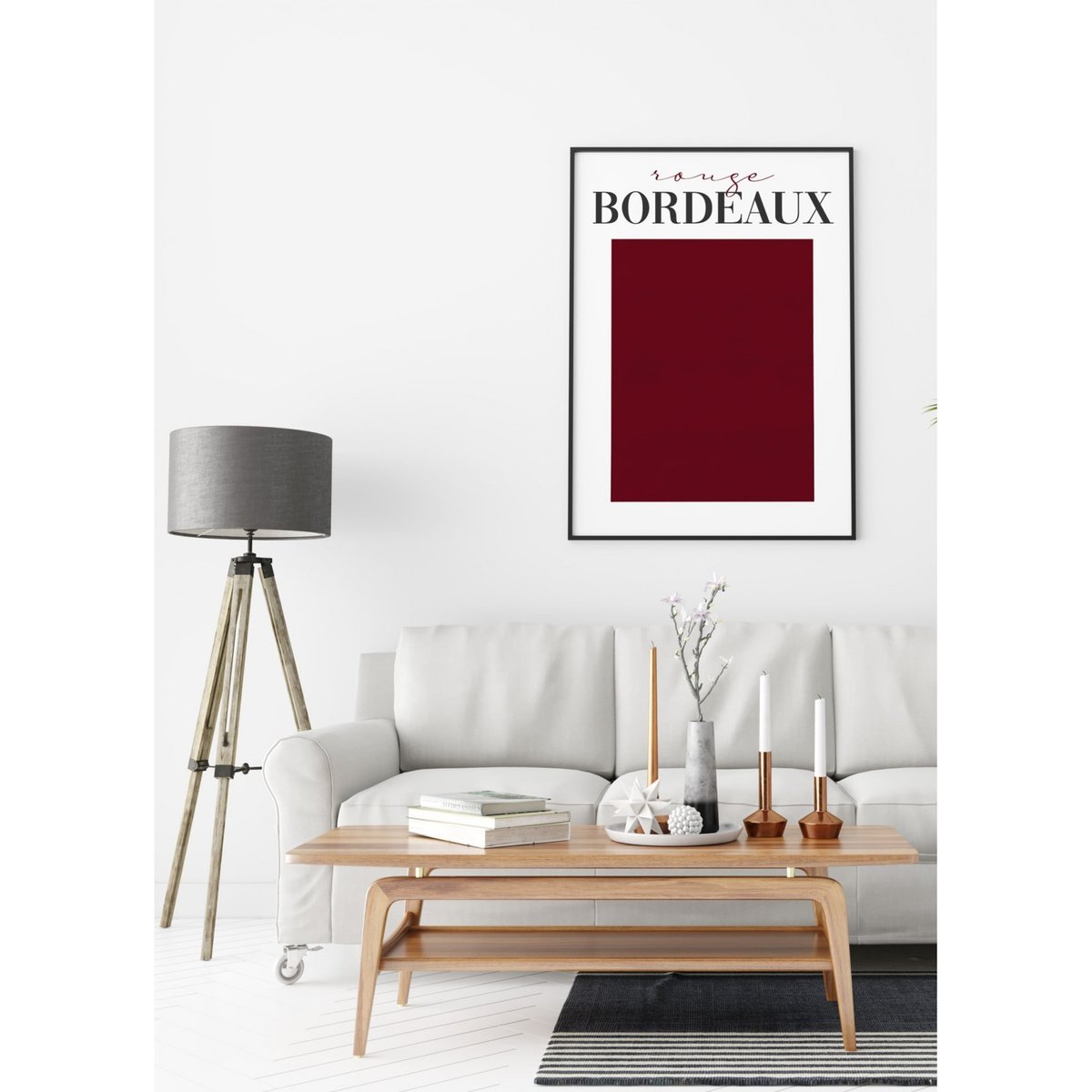 Affiche Rouge Bordeaux blanc, L'AFFICHERIE
