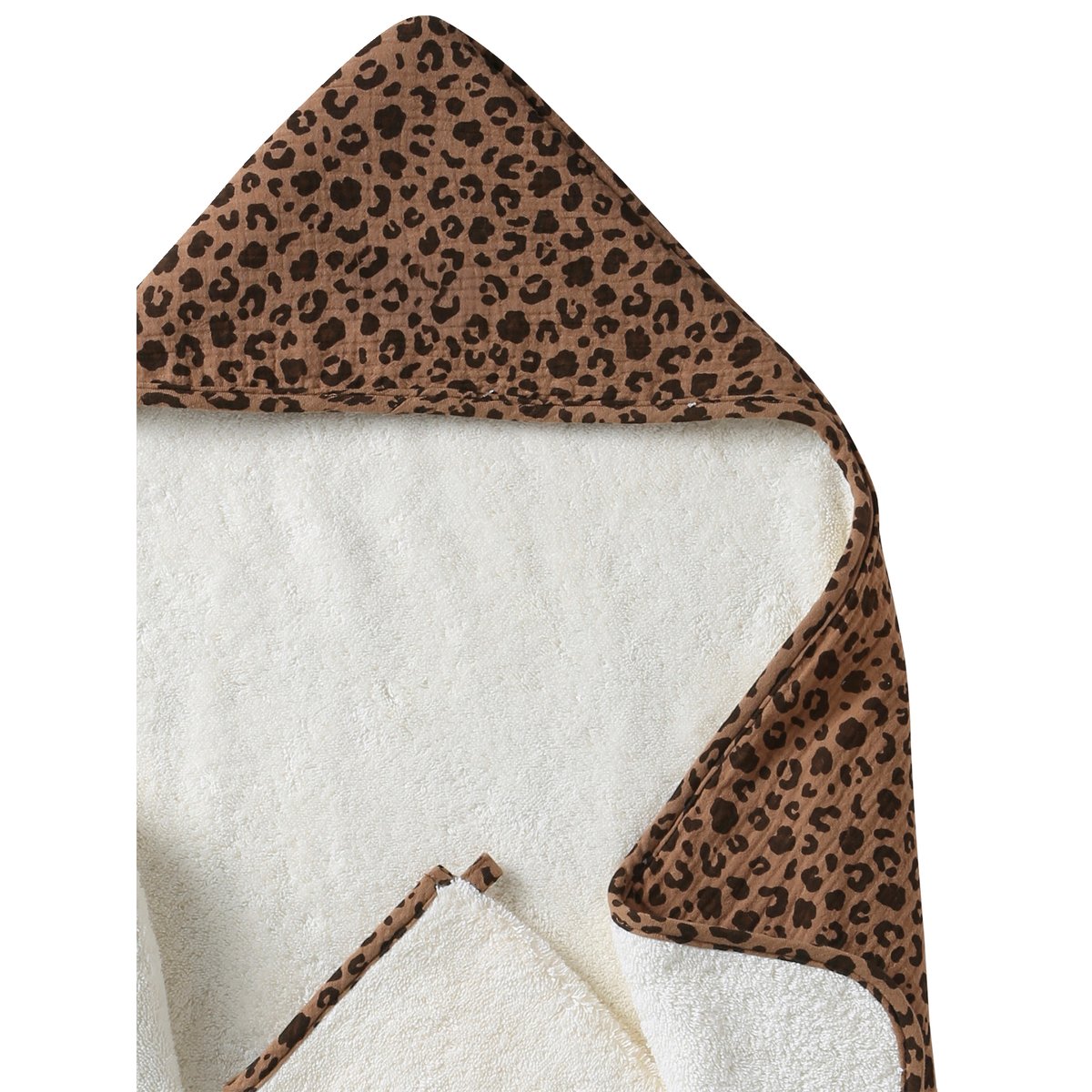 Coffret cadeau cape de bain et gant de toilette écru, ENVIE DE FRAISE