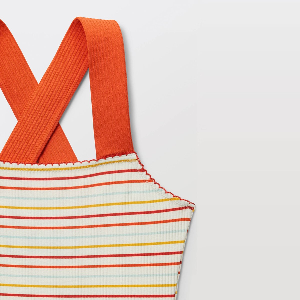 Maillot de bain 1 pièce rayé ecru, MONOPRIX