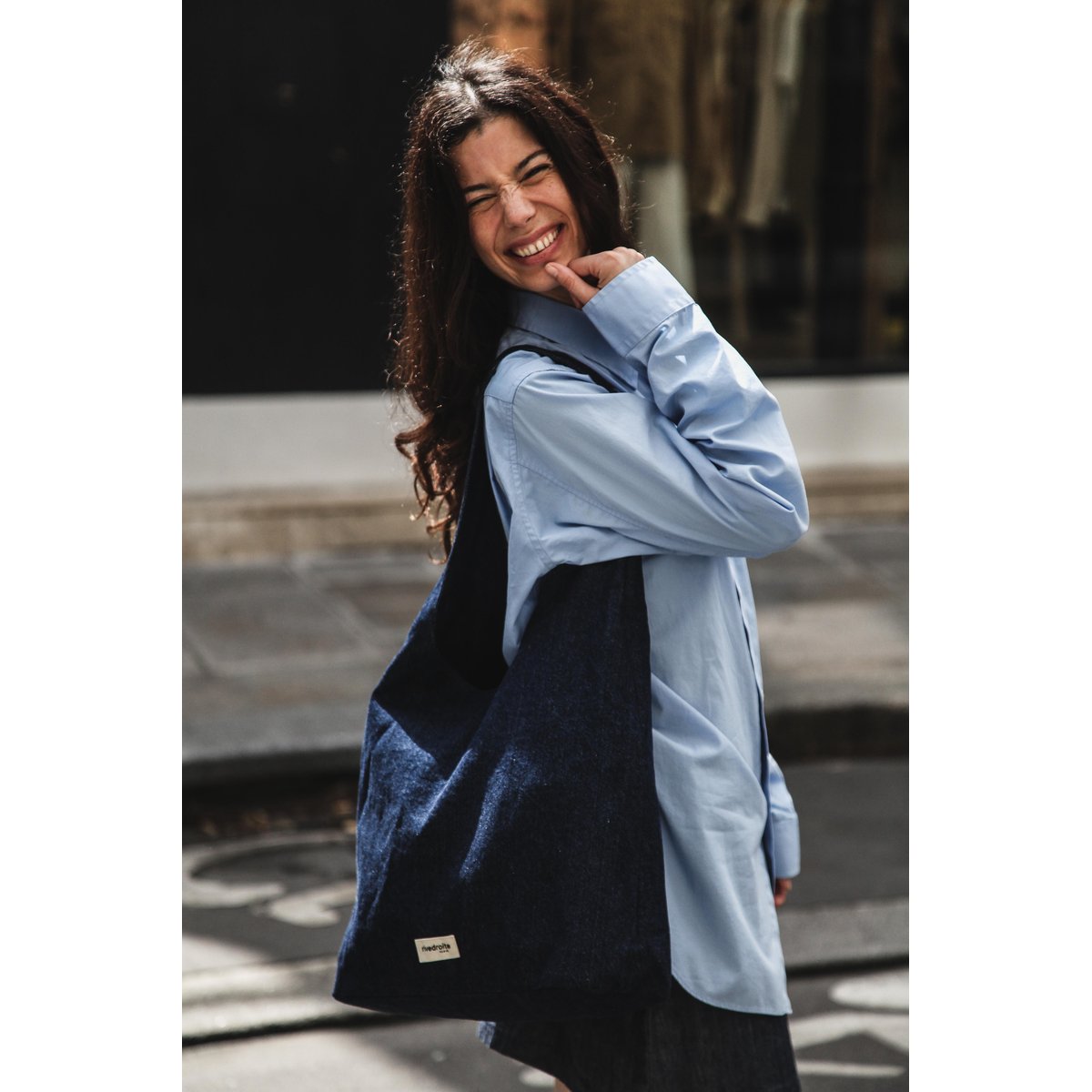 Sac seau denim RICHELIEU denim brut, RIVEDROITE