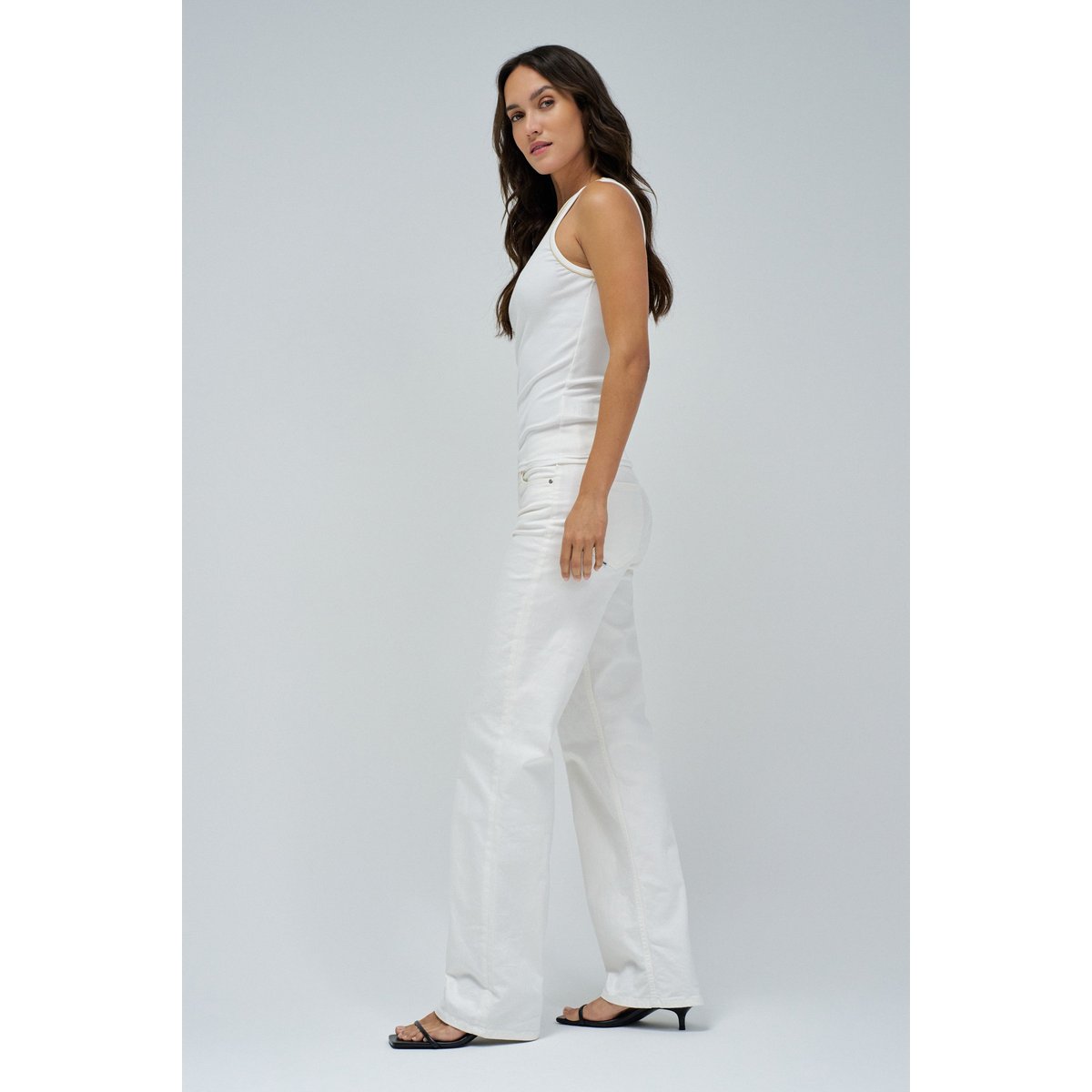 HAUT BASIQUE AVEC FILS Fil textile blanc, SALSA JEANS