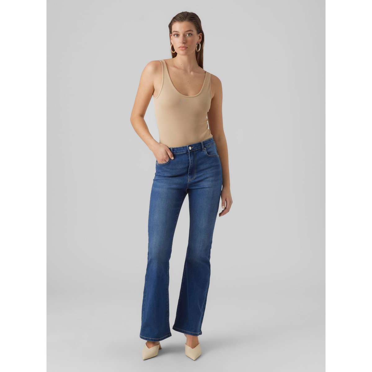 Jean Flared medium blue denim, VERO MODA