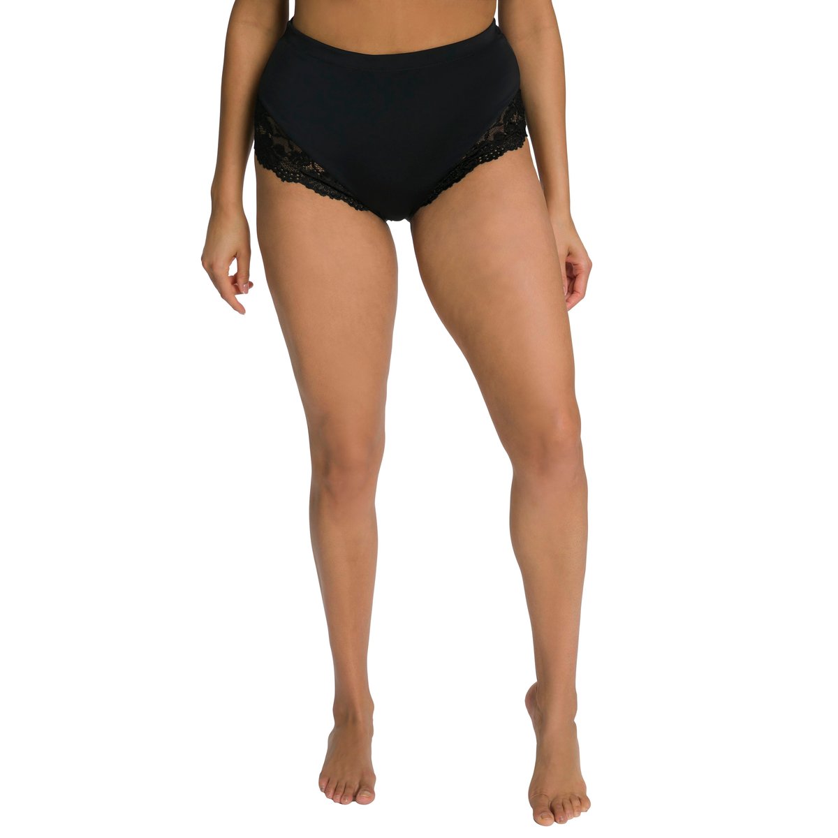 Culotte midi, dentelle transparente noir, ULLA POPKEN