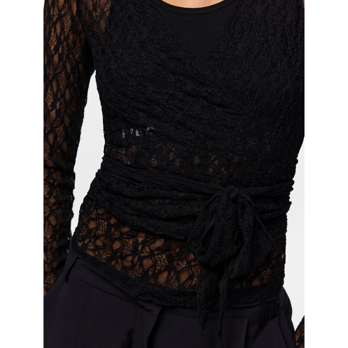 Top Cache-Cœur noir - black1, PIECES