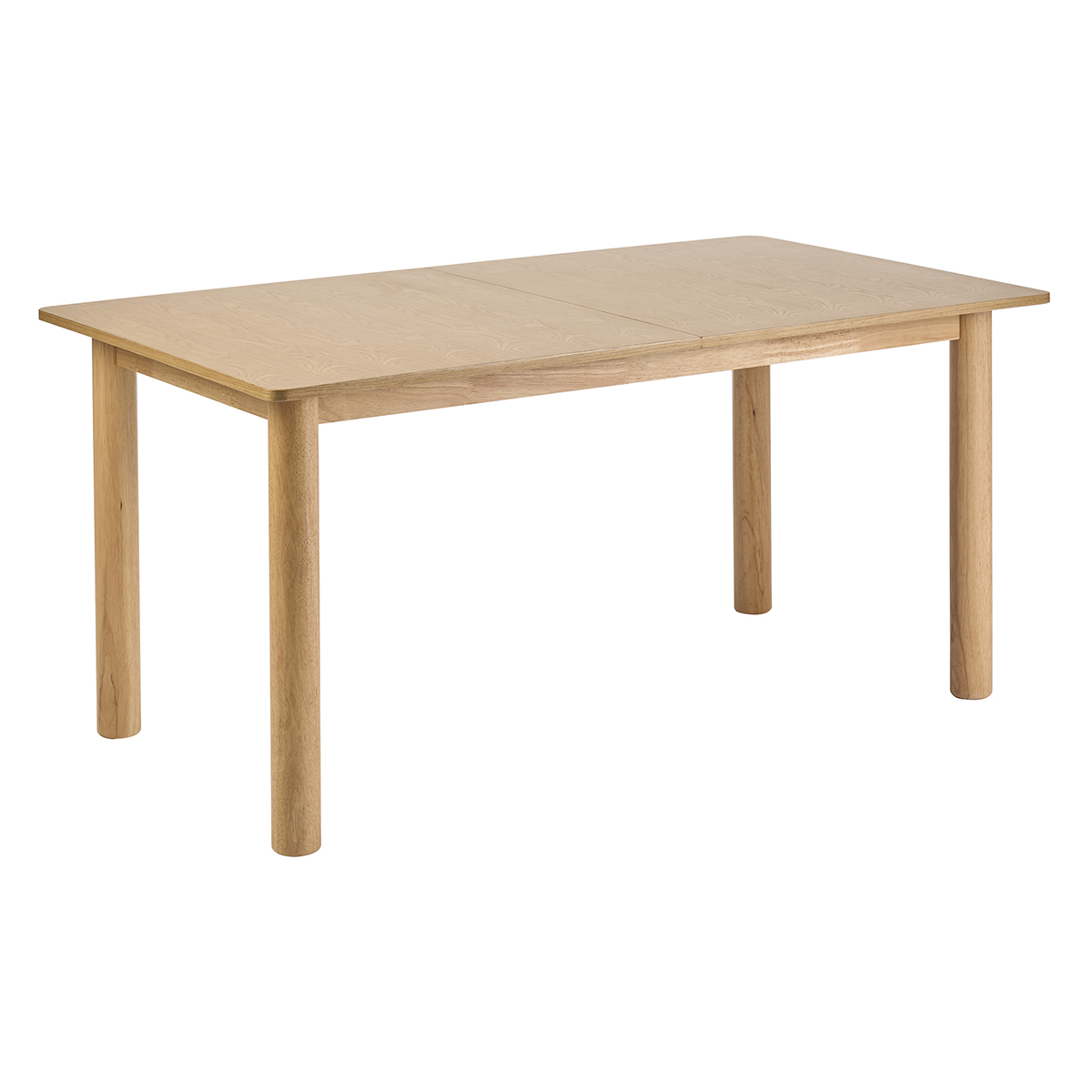 Table extensible rallonges intégrées rectangulaire bois clair frêne L160-210 cm CLAUDIE couleur unique, MILIBOO