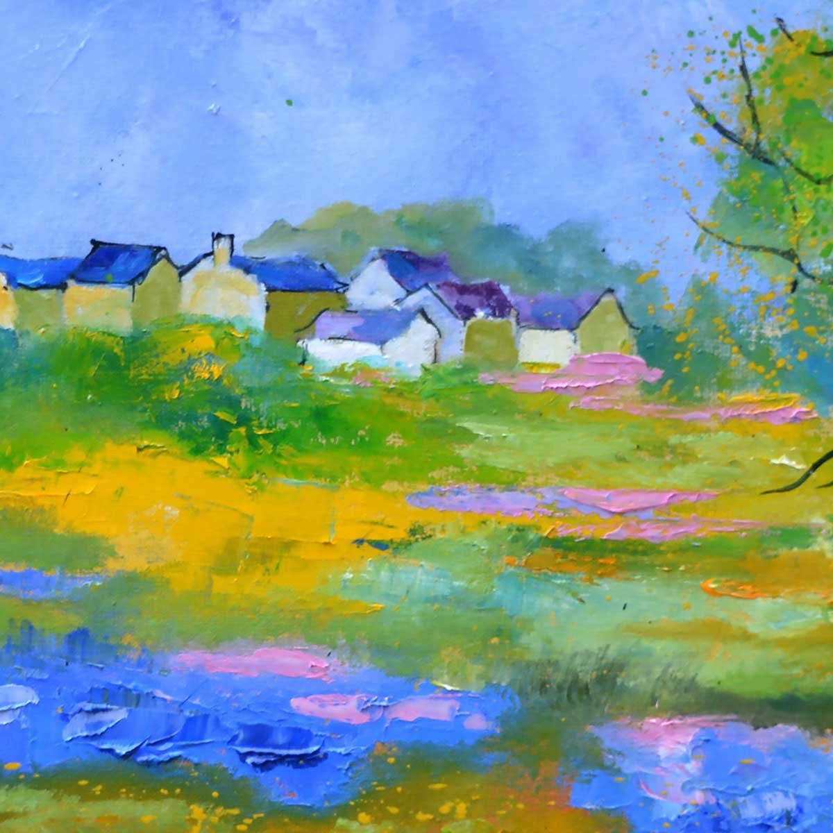 Tableau paysage flaque tableau alu dibond, HEXOA