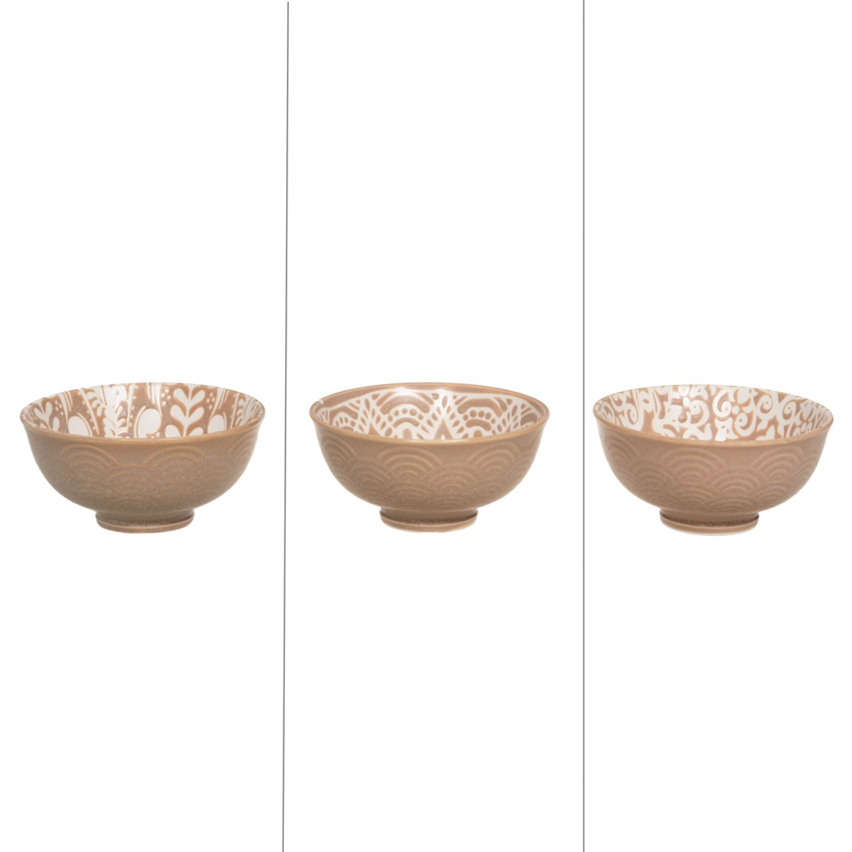 Coupelle beige Safi 11,5 cm (lot de 3) crème / ivoire, TABLE PASSION