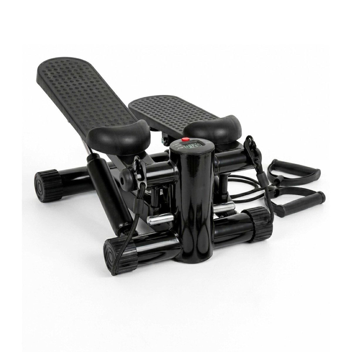 Mini stepper avec compteur et bandes de résistance - CARE - SM-842 noir, CARE FITNESS