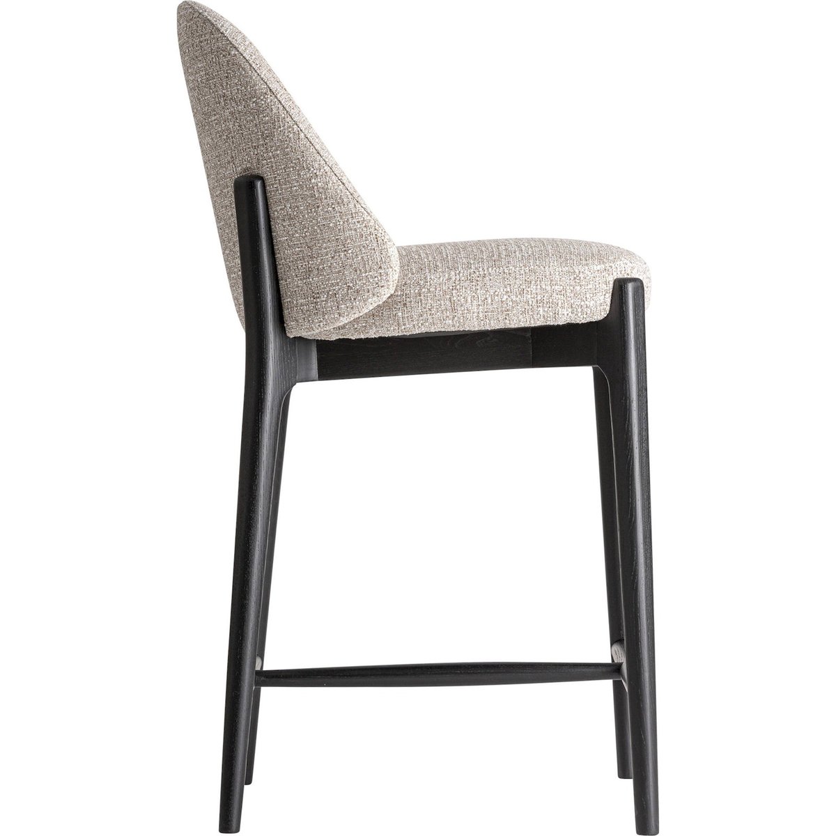 Tabouret de bar contemporain beige et noir, RECOLLECTION