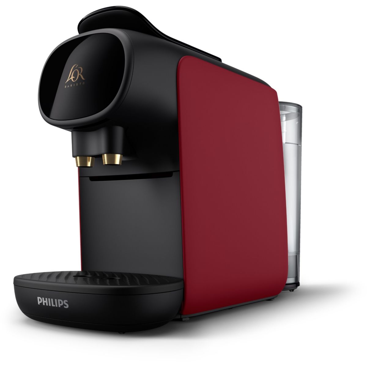 Cafetière à dosette LM9012/55 sublime rouge +50 capsules couleur unique, PHILIPS
